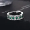 Wedding Rings Gifts Couples Fashion Set With Emeralds Zircon For Women Men Accessories Classic Jewelry Items