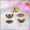 Pinos broches floral mariposa esmalte borboleta pinos de insetos personalizados broches de lapela badges góticos lua neve jóia presente para crianças dhgarden dh3f5