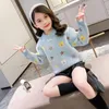 プルオーバーガールズフリースセーター秋と冬の子供用ニットボトムシャツ9 10 12歳の子供用221128