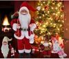 クリスマスの装飾30cm赤い立った姿勢ギフトサンタクロースドールオランメントクリスマスペンダントホームキッズのためのメリークリスマス装飾