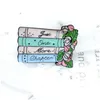 핀 브로치 만화 Colorf 책 꽃 브로치 페인트 재미 에나멜 옷깃 핀 여성을위한 합금 브로치 유럽 패션 데님 Jacke Dhqr6