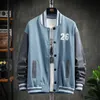 Giacche da uomo hip hop streetwear giacca da baseball cappotto ricamo osso collo alto bomber giapponese college 221124