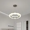 Lustres LED lustre pour chambre à coucher décor à manger décoration de la maison noir/blanc acrylique nordique luminaires modernes