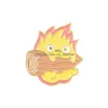 Pinnen broches kleine vlam knuffels houten emailbroches cartoon creatief aangepaste Japanse pin fire elf badge persoonlijkheidszak revers pins dh3nb