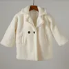 Palto moda kız çocuk kış ceket kürk kalın çocuk sıcak koyun uzun gevşek çocuk dış giysiler gibi yüksek kalite 214y 221125
