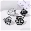 Pinos broches gamer esmaltamento pino cita￧￣o de jogos de video video video player teen boys hat shirt badges metal presente para geeks n ga dhgarden dhkmr