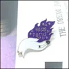 ピンブローチエナメルブローチピンホーカスポーカス魔女魔法の紫色の炎バッジゴシック美学ピンジュエリーho dhgarden dhcyt