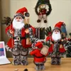 Noel Süslemeleri 1pc 304560cm Yıl Noel Baba Bebeği Çocuk Hediyeleri Merry Namsmas Sevimli Ev Yaşam Pencere Süsleri 221125