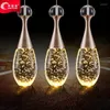 Kolye lambaları Modern Romantik Yemeği Odası Led Kabarcık Kristal Işık Lambası Kafe Bar Asılı 3 Kafa armatürü Askı