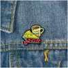 Pins Brooches Afternoon Tea Snack Brooches Cartoon Food Enamel Pins Christmas Gift Red Bean Cake Milk Coffee Alloy Brooch For Girls Dh6Uu