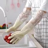 Cleaning Gloves 1 Pair Rubber Latex Household Kitchen Waterproof Dishwashing Bathroom Tools 221128