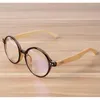 Güneş Gözlüğü Çerçeveleri El yapımı bambu vintage şeffaf lens yuvarlak gözlükler Çerçeve Kadın Erkekler Retro Miyopya Gözü Ahşap Gösteri gözlük gözlükleri