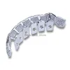 Grillz Dental Grills Hip Hop Grills Gold Silber Farbe Iced Out Micro Pave Fl Cz Zähne Grillz Bottom Charm für Männer Drop Delivery Jewelr Dhjtr