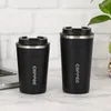 304 Thermos En Acier Inoxydable Tasses À Café Bouteilles D'eau De Bureau Tasses De Voyage De Voiture Double Vide Avec Fond En Caoutchouc Et Couvercles A0029