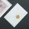 Wenskaarten 50pcslot blanco doorschijnende envelop voor uitnodigingen ansichtkaarten Europees Giftbox Message Card Envelops Wedding Business Letters 221128