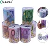 Storage Boxes Bins Square Piggy Bank Logbook Series Tin Plate Money Saving Pot Coin Gift Home Decoration Savings Banknote 221128