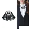 Bow Ties Professional Ol Bow Ties Fashion Gemstone Black Jk Girl Tie Necktie For Women Shirt Bowknot Brooches Collar Drop Delivery A Dh9Mf