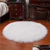 Tapis Imitation Laine Circar Coussins Salon Chambre Couleur Pure Tapis En Peluche Panier Suspendu Tente Chaise Pivotante Coussin 14 99Oy J2 Dhymp