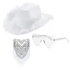 Berets Cowboy Hat Glasses Bandana Kit Cowgirl Women Bachelorette Party смешно