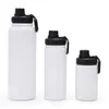 Sublimation Blanks Stainless Steel Water Bottle Insulated Thermos Mugs and Wide Mouth Lid Double Wall Vacuum Tumbler Keeps Liquids Hot or Cold