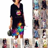 Casual Kleider Frauen Lose Frühling Vintage Rüschen Befree Kleid Große Große Gedruckt Sexy Sommer Boho Casual Party Elegante Kleider 221126