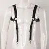 Bälten herr kroppssuspender sele bälte gotisk punk läder begränsningar rem kostym sexig bröst axel cosplay klubbkläder