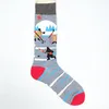 Chaussettes pour hommes Une paire d'automne en coton et d'hiver Bière du Père Noël Happy High Realiste Feel Skateboard Stocks