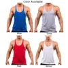 Canotte da uomo Canottiera da uomo Bodybuilding Allenamento Gilet da palestra Fitness Uomo Top in cotone senza maniche Camicia muscolare Sport all'aria aperta A50