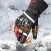 ST752 Men Women Winter Gloves Motorcycle Riding Warm Waterproof Windproof Reflective Skiing Gloves Carbon Fiber Fist Protector