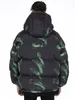 Piumino da uomo Parka invernale Parka Giacca da uomo Punk Snake Stampa completa Streetwear Caldo Cerniera spessa Harajuku Cappotto imbottito Capispalla Donna 221124