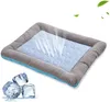 chenils stylos coussin de refroidissement lit pour chiens chats chiot chaton cool tapis couverture pour animaux de compagnie glace soie matériel doux été dormir rose bleu respirant 221128