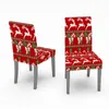 Stol täcker 4st Red Christmas Lovebable Anti-Dirty Cover Decorations for Dining Wedding Room El Banquet Living