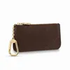 M62650 Key Pouch Wallet With box PU Leather Card Holders Purse CLES Luxury Designer Fashion Women Men Key Ring Credit Coin Purses Mini Wallets Charm Brown Canvas