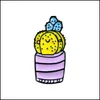 ピンブローチ漫画サクトゥスブローチかわいいミニ植物ポット女性デニムジャケットラペルエナメルピンハットバッジキッドジュエリーキリストdhgarden dhmb4