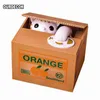 Storage Boxes Bins Automated Cat Steal Coin Bank Piggy Moneybox Money Saving Box Gifts digital coin jar alcancia cofre 221128