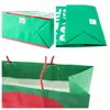 Wrap Christmas med handtag Red Green Kraft Bags Stripe Snowflake Print Xmas Gift Paper Bag Sweets Candy Pouch DBC P1128