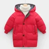 Daunenmantel Winter Kinder s Kinder Jungen Jacken Mode Dicke Lange s Mädchen Mit Kapuze Schneeanzug 310Y Teen Mantel Parkas 221125