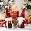 Dekoracje świąteczne Gnome bez twarzy Merry dla ozdobnych ozdobnych Przyjdanie navidad Noel Prezenty Rok 221125