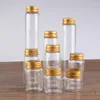 Storage Bottles 6pcs 20ml 30ml 40ml 50ml 60ml 70ml 90ml 120ml 150ml Candy With Golden Aluminum Caps Glass Bottle