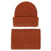 2PCS/Set Cap Baby Striped Knit Beanie Zima ciepła czapka dziecięca dzieci urocze wiep śnieżny de969