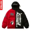 Мужские вниз по парке Histrex Winter Jackets Hoody Men Hip Hop Tai Chi Skeleton Cotton Jutk Hoodies Loak Tape Coats Man Parka 221124