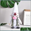 Party Favor Doctor Nurse Faceless Plush Doll Christmas Party Santa Cross Cap Beard Braid Toys Festival Supplies Home Xmas Ornament Dh5rx