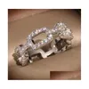 Band Rings Fashion Esigner Rings For Women Shining Crystal Ring Jewelry With Cz Diamond Stone Drop Delivery Dhlzr