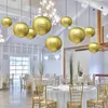 Andra evenemangsfestleveranser 12st Gold/Blue Paper Lanterns Set Round Chinese/Japanese Hanging Ball Lantern Lamps For Birthday Wedding Decoration 221128