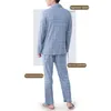 Slaapkleding voor heren gestreepte katoenen pyjama -sets voor korte mouwen lange broek pyjama mannelijke huiskleding lounge slijtage 221124