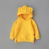Pullover schattige babymeisjes hoodies kinderen jongens herfst fleece trui met beren oor lente kleren vaste baby kinderkleding 221125
