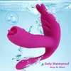 Sex Toy Massager Anal Plug Kvinnlig Masturbator 3 i 1 12 lägen Leksaker för kvinnliga tungslickande vibrator uppvärmd dildo klitstimulator