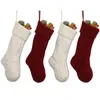 Женские носки подарочные чулки 18 дюймов украшения наполнителя персонализированный пакет 4 рождественский вязаный мешок