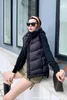 Moda Mulheres Jaqueta Curta Mulheres Coletes Jaquetas Curtas Colete Longo Estilo Slim Top Zipper Outwear Windbreaker Bolso Outsize Lady Quente Branco Preto Casacos