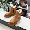 أحذية القطن النسائية Snow Boot Uggity Women Boots مصمم جلود مارتن الأزياء الأزياء الحزام الكثيف